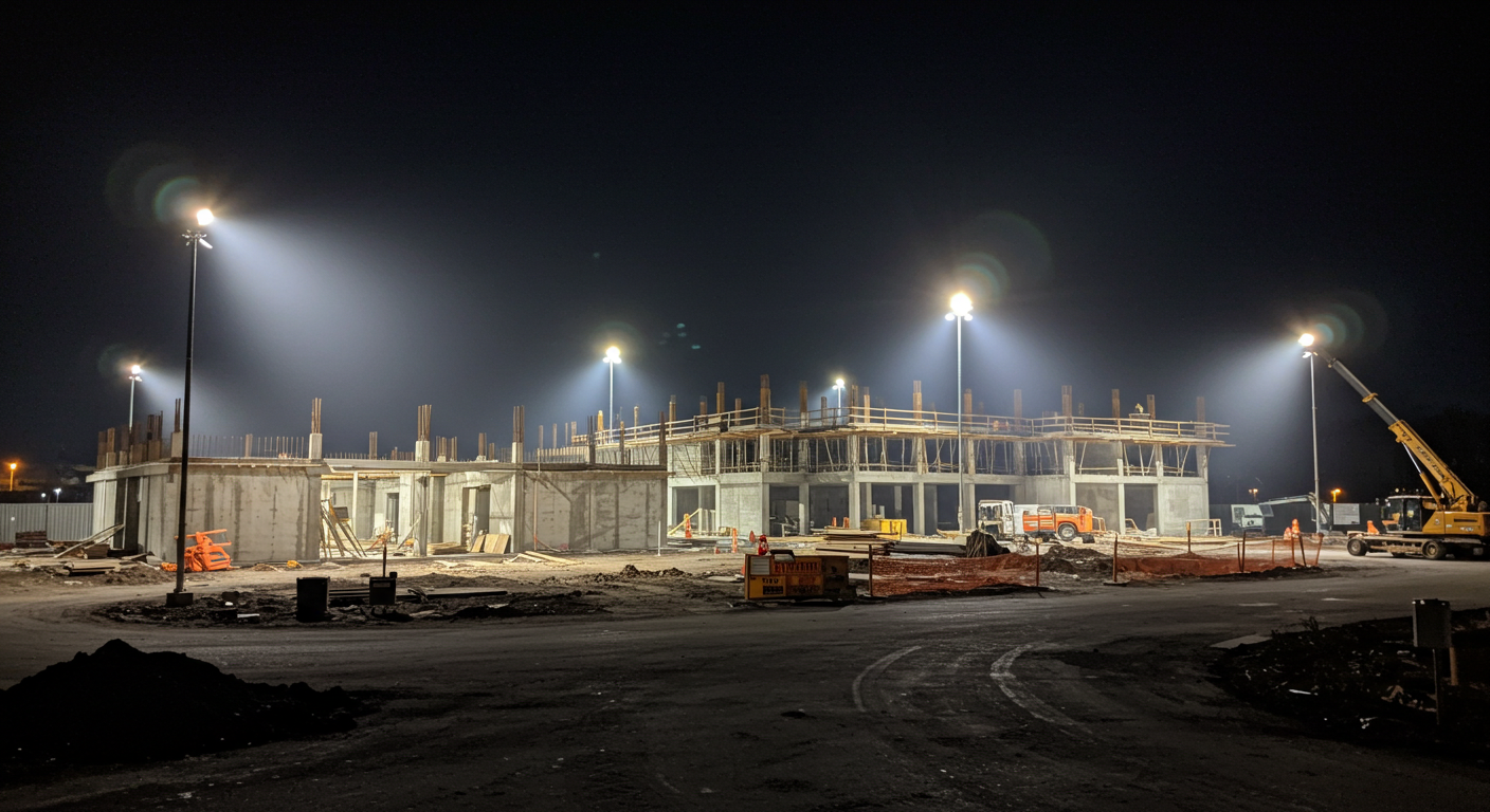 How Motion-Activated Lighting Deters Criminals at Construction Sites 1 smart motion-activated lighting strategies for construction site security to improve visibility and remote video surveillance effectiveness
