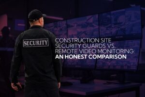 Construction Site Security Guards vs. Remote Video Monitoring: An Honest Comparison